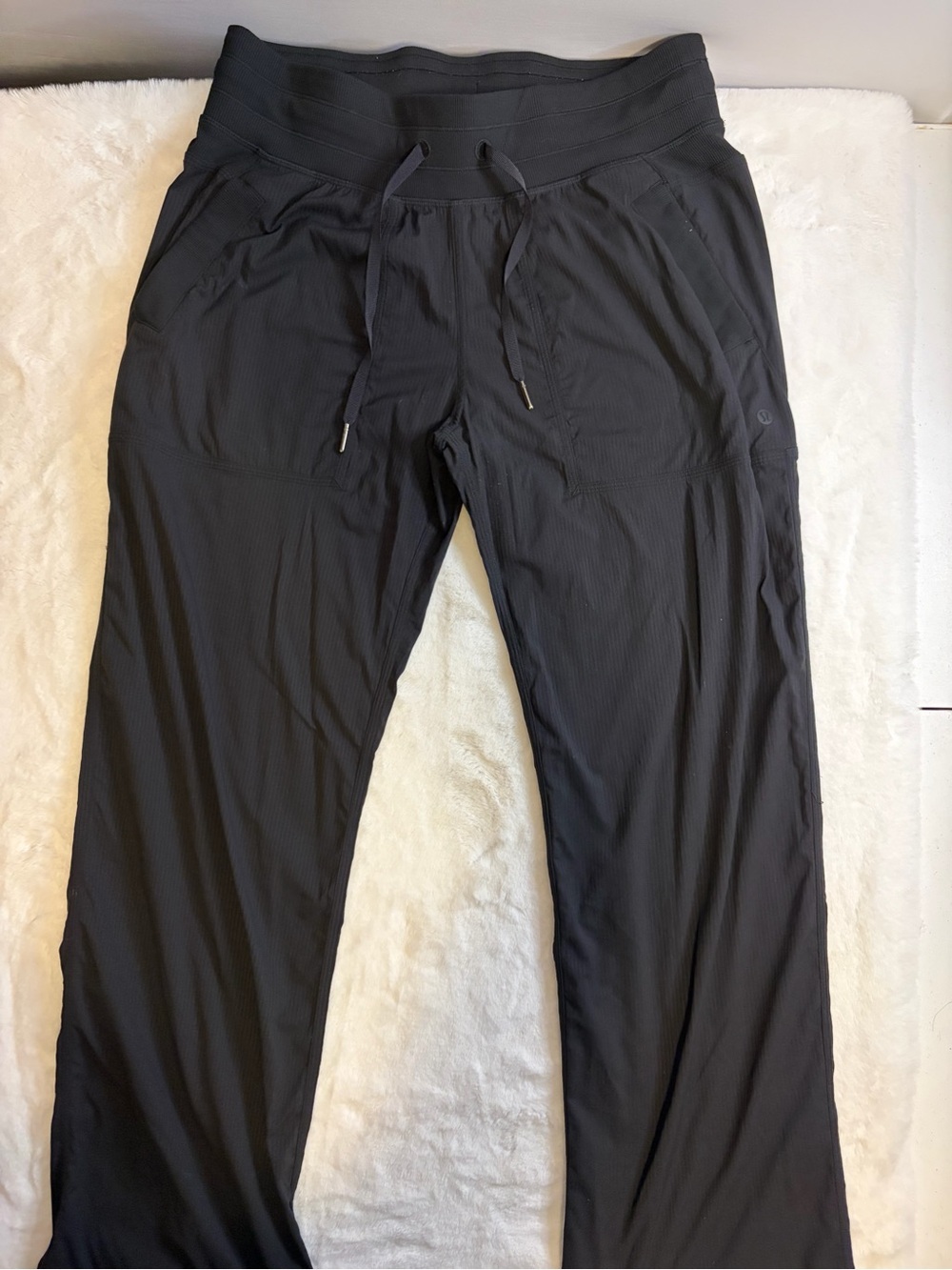 lululemon Dance Studio Pants Women’s 8 Black Drawstring Wide Leg - Picture 2 of 11